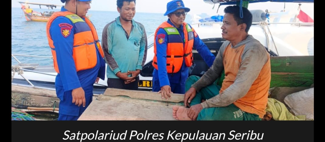 Satpolairud Polres Kepulauan Seribu Imbau Nelayan untuk Menghubungi Layanan Polisi 110 Waspada Angin Kencang dan Ombak Tinggi