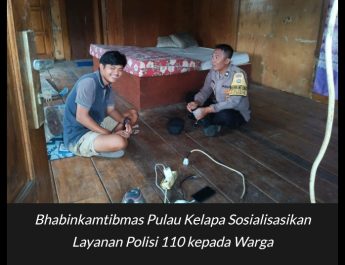 Bhabinkamtibmas Pulau Kelapa Sosialisasikan Layanan Polisi 110 kepada Warga