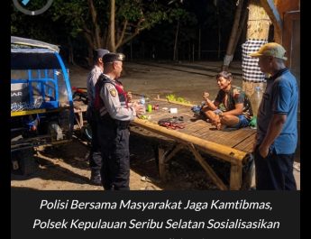 Polisi Bersama Masyarakat Jaga Kamtibmas, Polsek Kepulauan Seribu Selatan Sosialisasikan Layanan Polisi 110